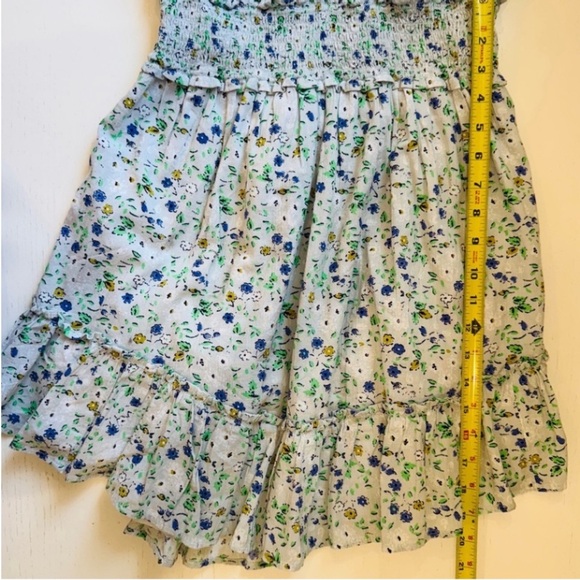 Aerie Spring Fling Floral Criss Cross Halter Smocked Dress SMALL Ditsy Dainty - Picture 11 of 13